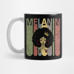 Melanin Graphic T-Shirt Afro Woman Mug